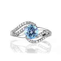 Кольцо с топазом и бриллиантами арт.&nbsp;Т301015895 (Т301015895)
