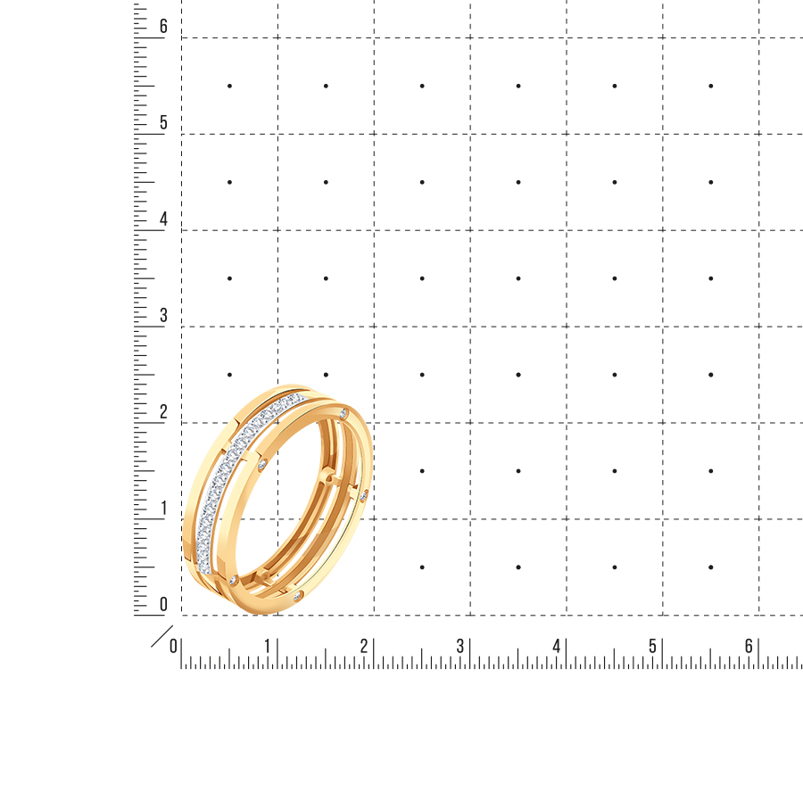Кольцо обручальное с бриллиантами (арт. Т14601Б336)