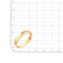 Кольцо обручальное из красного золота, 3.9 мм арт.&nbsp;Т20001016 (Т20001016)