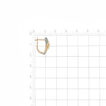 Серьги с хризолитами, цитринами и фианитами (Т14702Б075)