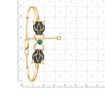 Браслет с изумрудами и бриллиантами арт.&nbsp;Т141101045 (Т141101045)