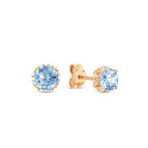 Серьги с топазами и фианитами (Т103026099)