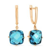 Серьги с аквамаринами ситалл арт.&nbsp;Т802027510-02 (Т802027510-02)