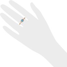 Кольцо с топазом и фианитами арт.&nbsp;Т103015423 (Т103015423)