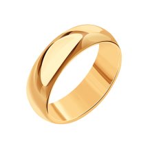 Кольцо обручальное из красного золота, 6 мм (Т100013848)