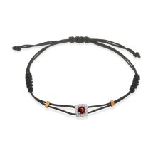 Браслет с гранатом и фианитами (Т14310906)