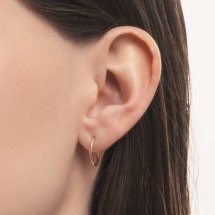 Серьги конго из красного золота, 10 мм арт. Т100021200 (Т100021200)