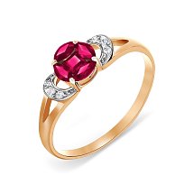 Кольцо с рубинами и бриллиантами (Т141016060-01)