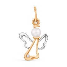 Подвеска с жемчугом и фианитом (Т148033431)