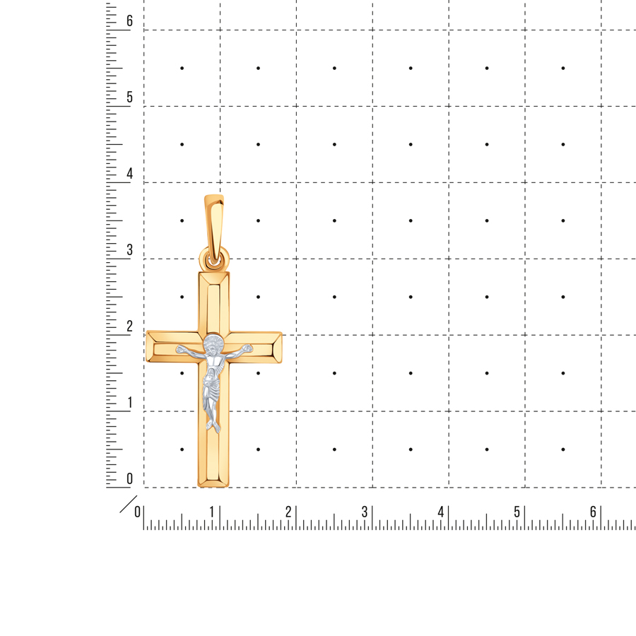 Крестик из красного золота (арт. Т13006612)