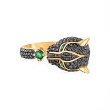 Кольцо с изумрудами и бриллиантами арт. Т14101Б221 (Т14101Б221)