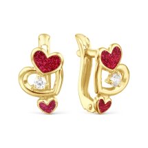 Серьги с эмалью и фианитами арт. Т952029127 (Т952029127)