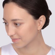 Серьги конго из красного золота, 20 мм арт.&nbsp;Т100021202 (Т100021202)