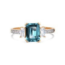 Кольцо с топазом и фианитами (Т14701А357-01)
