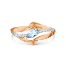 Кольцо с топазом и фианитами арт.&nbsp;Т143018998 (Т143018998)