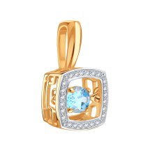Подвеска с топазом и фианитами арт. Т147035851 (Т147035851)