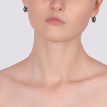 Серьги с перламутром и фианитами (Т143024848)