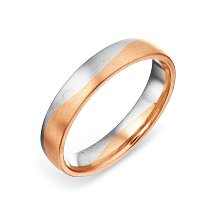 Кольцо обручальное из разных цветов золота, 4 мм (Т130319067)