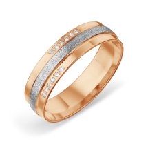 Кольцо обручальное с бриллиантами, 5 мм (Т141619015)