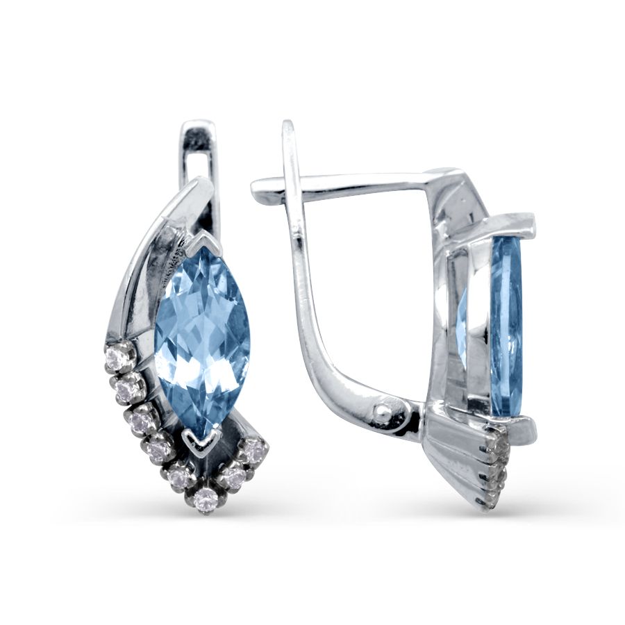 Серьги с топазами и фианитами (арт. Т333022087)