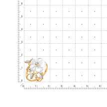 Кольцо с перламутром и фианитами арт. Т113014402 (Т113014402)