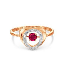 Кольцо с рубином и бриллиантами (Т146017906)