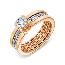 Кольцо с бриллиантами арт. Т14101Б125-17,5 (Т14101Б125-17,5)