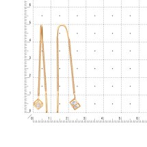 Серьги с фианитами арт.&nbsp;Т107028573 (Т107028573)