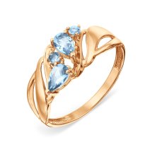 Кольцо с аметистами и топазами арт.&nbsp;Т10101А376 (Т10101А376)