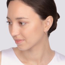 Серьги конго из красного золота арт.&nbsp;Т100625813 (Т100625813)
