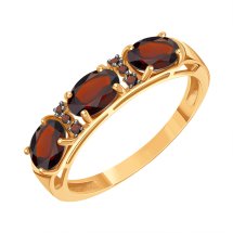 Кольцо с гранатами и фианитами арт.&nbsp;Т14301Б339 (Т14301Б339)