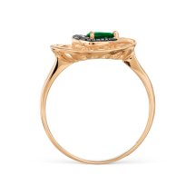 Кольцо с изумрудом и бриллиантами арт.&nbsp;Т14101А703 (Т14101А703)