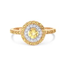 Кольцо с цитринами и фианитами (Т14701А931)