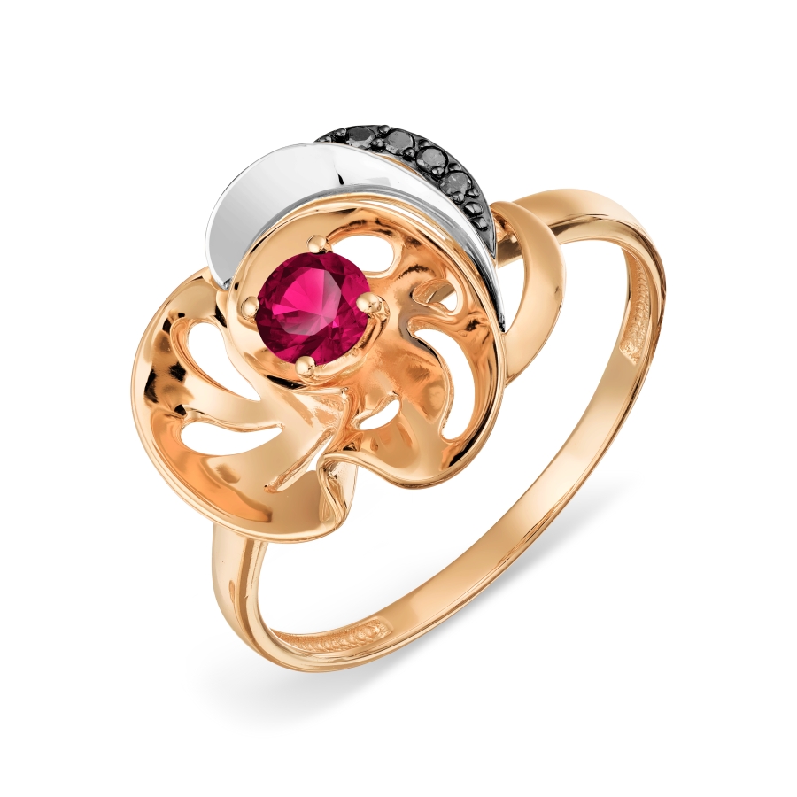 Кольцо с рубином и бриллиантами (арт. Т13101А706)