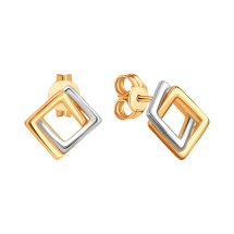 Серьги из разных цветов золота арт.&nbsp;Т130029078 (Т130029078)