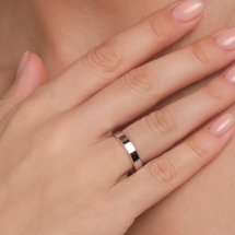 Кольцо обручальное из белого золота, 4 мм арт. Т300613928 (Т300613928)