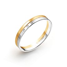 Кольцо обручальное с бриллиантами, 4 мм (Т131013908)