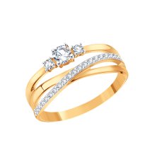 Кольцо с фианитами арт. Т14701Б403 (Т14701Б403)