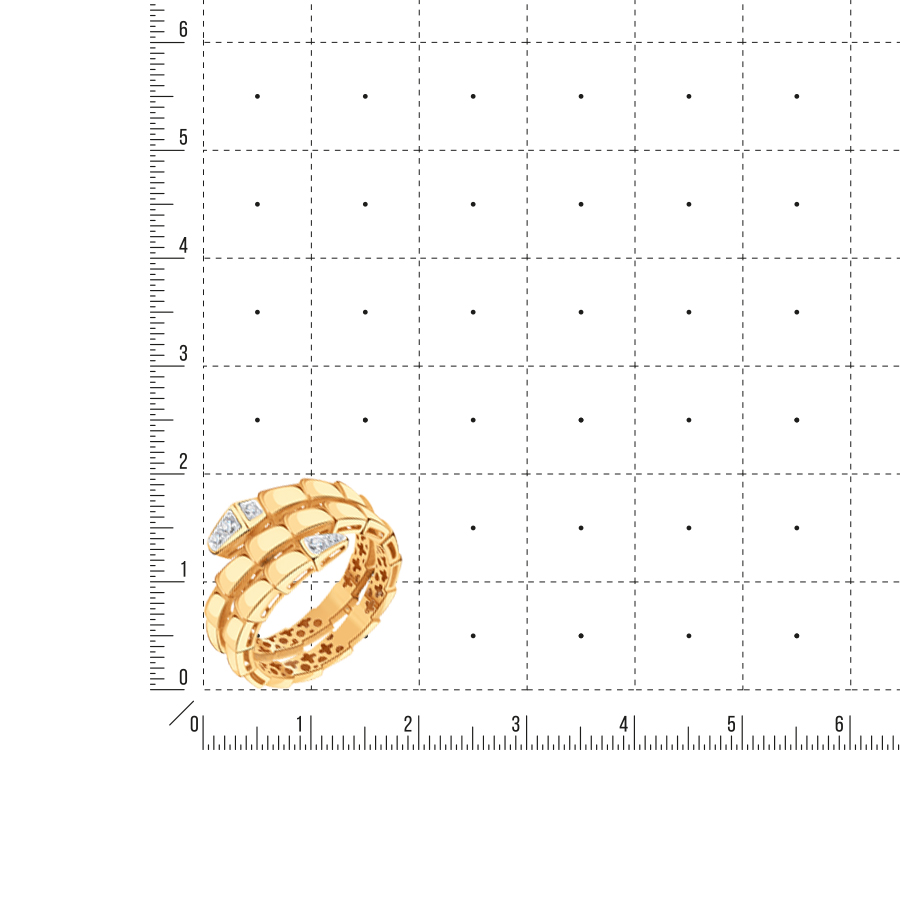Кольцо с бриллиантами (арт. Т14101Б007)