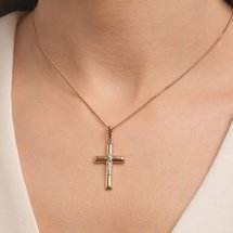 Крестик из красного золота арт.&nbsp;Т13006612 (Т13006612)