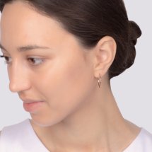 Серьги конго из красного золота арт. Т100625815 (Т100625815)
