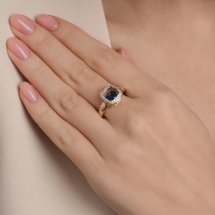Кольцо с сапфирами и бриллиантами арт.&nbsp;Т14601Б439 (Т14601Б439)