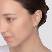 Серьги конго из красного золота (Т100625820)