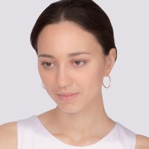 Серьги конго из красного золота (Т100625820)