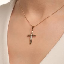 Крестик из красного золота арт.&nbsp;Т13006612 (Т13006612)