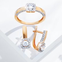 Серьги с фианитами арт. Т142029264 (Т142029264)
