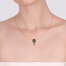 Подвеска с изумрудами и бриллиантами арт.&nbsp;Т141035765 (Т141035765)