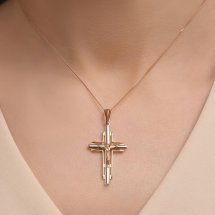 Крестик из красного золота арт. Т13006709 (Т13006709)