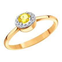 Кольцо с сапфиром и бриллиантами арт. Т141011381-02 (Т141011381-02)