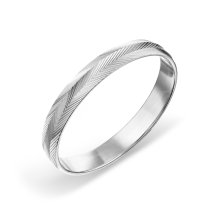 Кольцо обручальное из белого золота, 3.5 мм (Т300619027)